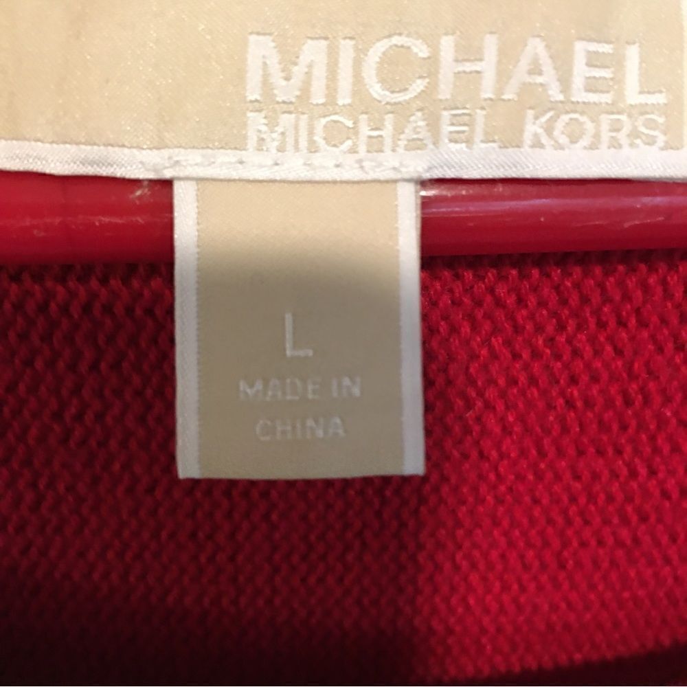 Michael‎ Kors Lite heavy weighted round bottom sweater with Gold Zippers - Picture 4 of 7
